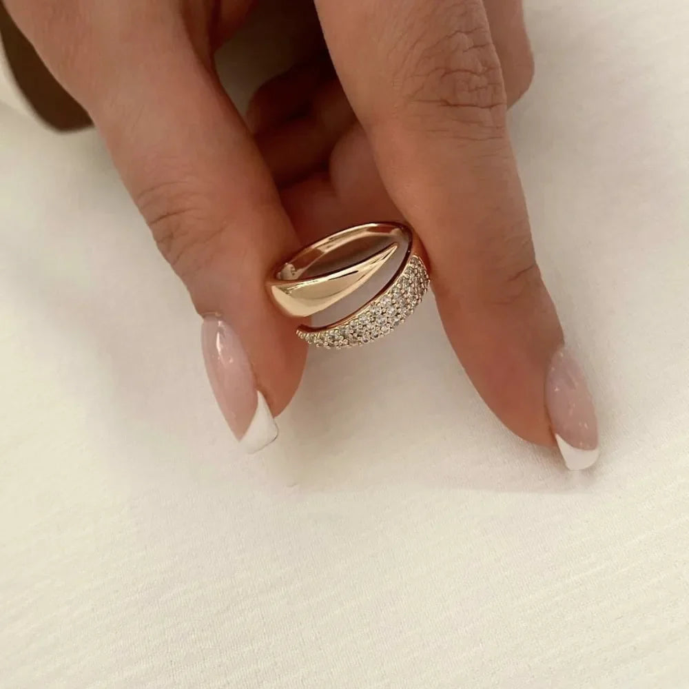 Elegant Geometric Wrap Ring