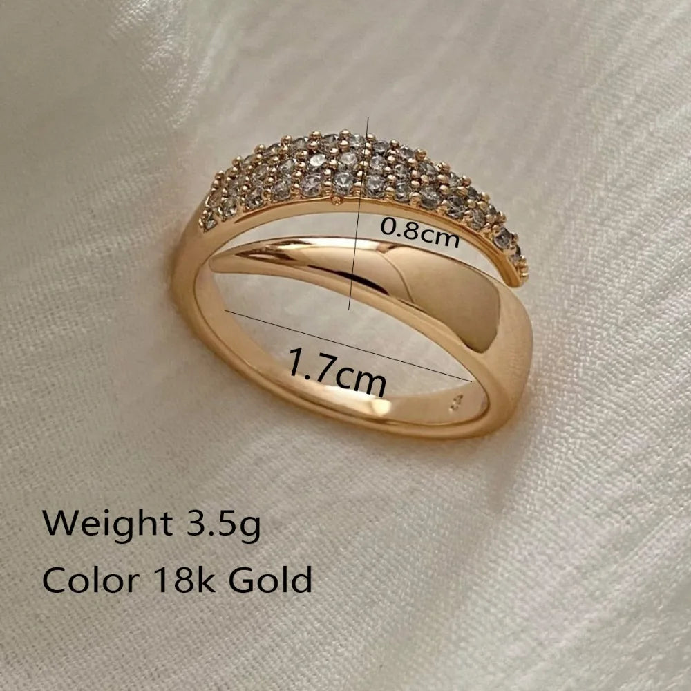 Elegant Geometric Wrap Ring