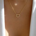 Elegant Crystal Love Pendant Necklace